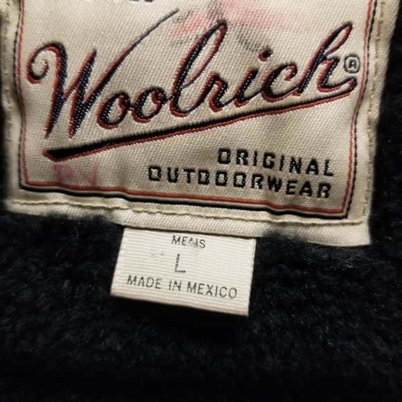 Vintage 80s Retro Woolrich Gray Wool Blend Black Faux Fur Car Stadium Coat Lg - Picture 6 of 8
